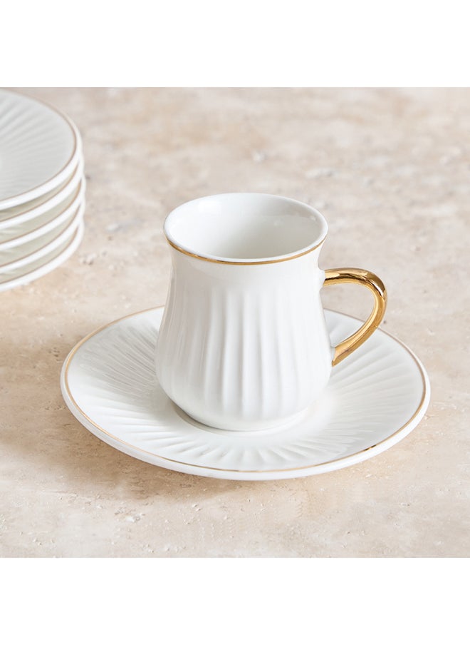 Home Box - Amer 12-Piece Espresso Cup and Saucer Set 100 ml - Image 1