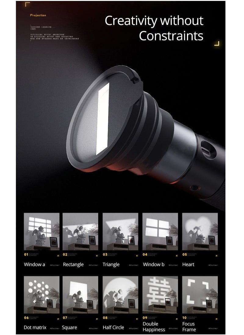 Sidande - SIDANDE Videography Flashlight Zoomable Photography Fill Light Ambience Light with 1/4'' Thread for Camera Stand Cage - Image 1