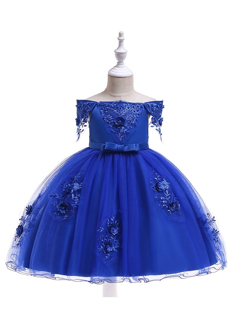 Beaded Flower Detailed Princess Dress - Image 1