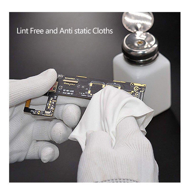 AAWipes Cleanroom Cloth Wipes 9"x9" (Bag of 150 Pcs) Double Knit 100% Polyester Wipers Lint Free Cloths with Ultra-fine Filaments, Laser Sealed Edge, Class 100 Cloths, Ultra-soft Wipes CP14009 - Image 3