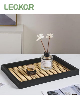 Rectangle Serving Tray with Imitated Rattan,Basket Serving Tray with Black Wooden - pzsku/Z239B0595FF90403DE612Z/45/_/1698310922/ed102ccd-c3c1-4a16-9410-ec4ed28b0ba3