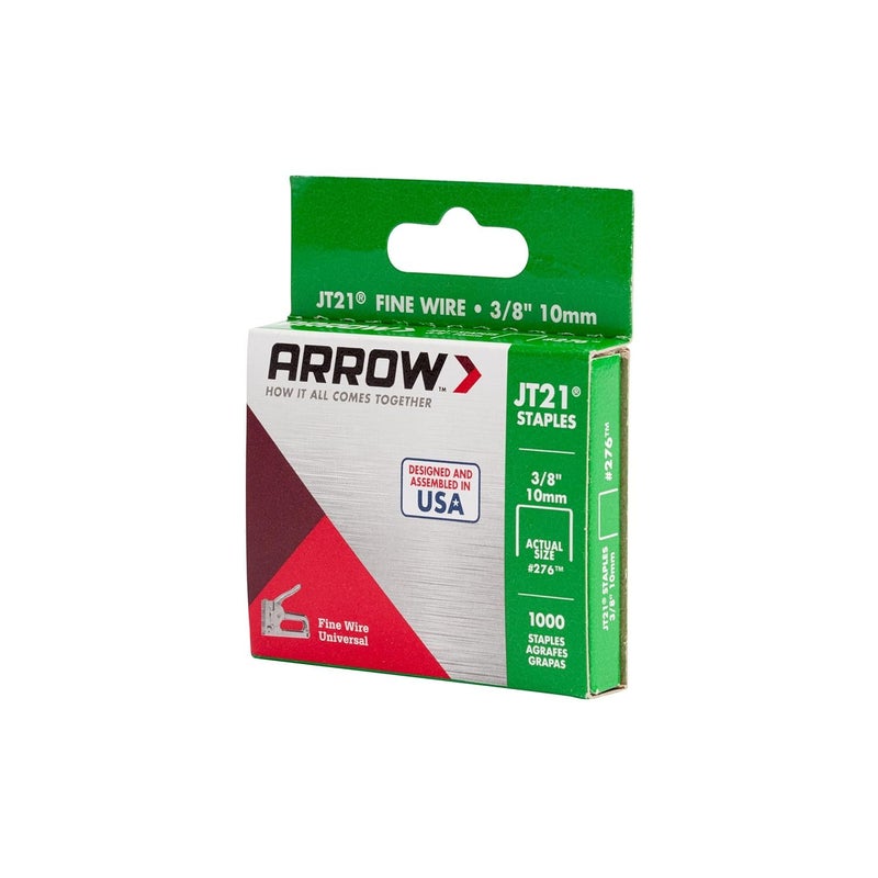 Arrow Fastener Arrow 276 JT21 Thin Wire Staples for Staple Guns and Staplers, Use for Upholstery, Crafts, General Repairs, 3/8-Inch Leg Length, 7/16-Inch Crown Width, 1000 Count (Pack of 1) - Image 4