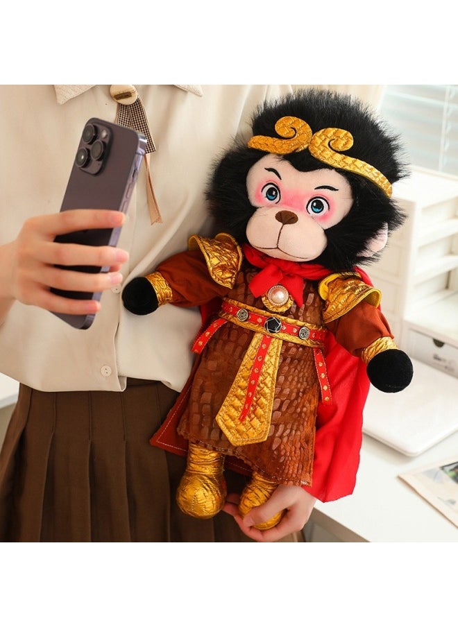 Generic - Black Monkey Myth Wukong Plush Toy Monkey King Doll Monkey King Doll Monkey King Doll Destiny Man Game Peripheral Gift-Specifications:45cm Monkey 0.38-Color:As Shown In The Picture, The Specifications Of The Gold Hoop Stick Color Message - Image 1