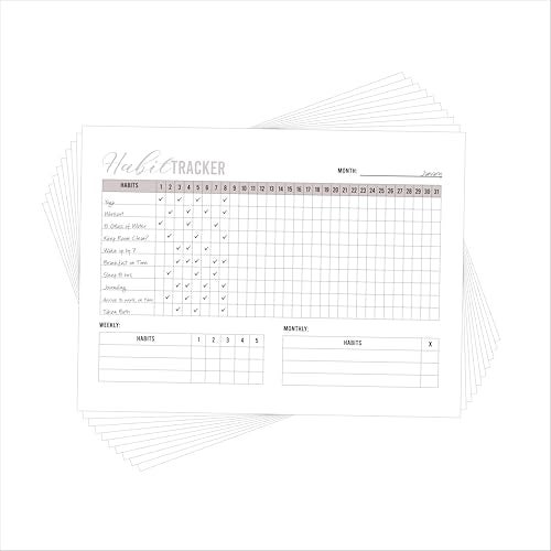Kelenate® (Rectangle) Habit Tracker Calendar - Inspirational Habit Journal - 12 Sheets Daily Habit Tracker Journal and Goal Board - Motivational Goal Journal - Great Tool For Productivity And Workout (Design-22) - Image 2