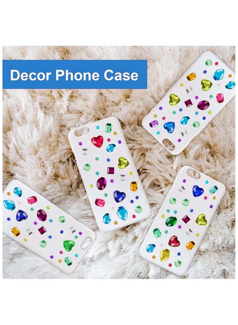 ملصقات أحجار الراين ذاتية اللصق، 1141 قطعة من الأحجار الكريمة للحرف اليدوية ملصقات أحجار الراين اللامعة للحرف اليدوية والأظافر والجسم والمكياج والمهرجانات - Image 5