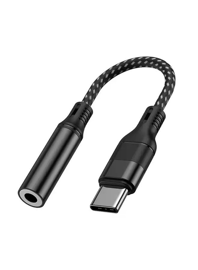Black USB C to 35mm Headphone Adapter HiFi Audio Cable Converter for Samsung S23 S22 - Image 1