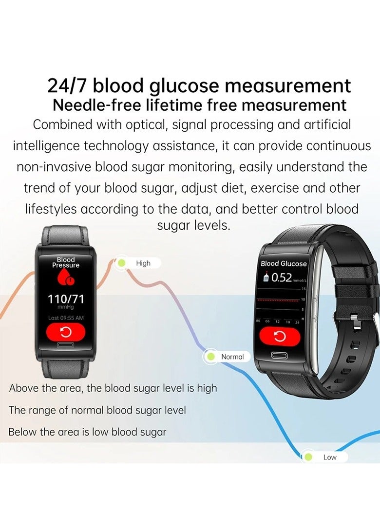 AROAQ E600 Smart Watch , Amoled Display Waterproof Sport Activity Tracker Watch, 1.47" Display Touch Screen Health Tracker Watch With 15 Plus Sports Mode, (Red silicone) - Image 3