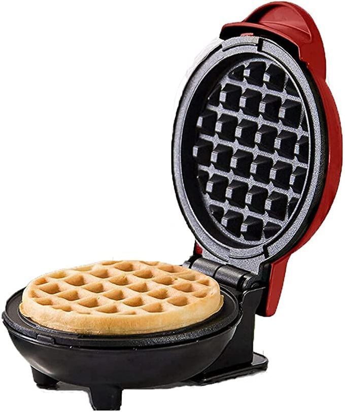 MINI WAFFLE MAKER 4 INCH 350 WATTS NONSTICK ELECTRIC IRON MACHINE FOR INDIVIDUAL BELGIAN WAFFLES PAN CAKES PANINIS OR OTHER SNACKS FOR BREAKFAST BRUNCH LUNCH OR SNACKS