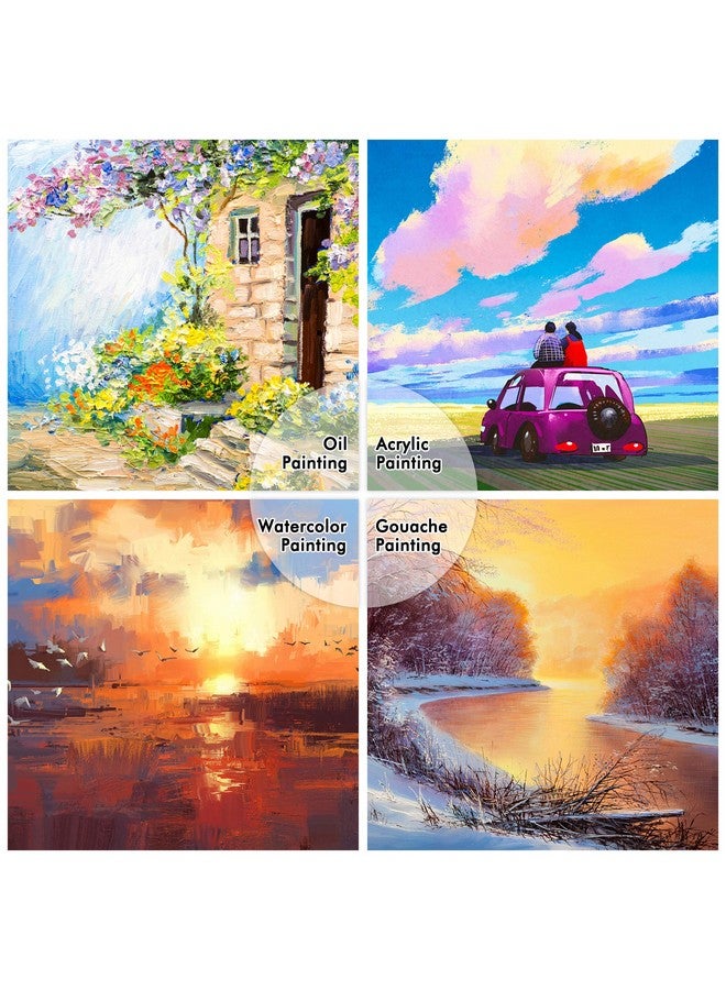 Shuttle Art Painting Canvas Panel 36 Multi Pack 5X7 8X10 9X12 11X14 Inch (9 Pcs Of Each) 100% Cotton Art Canvas Board Primed White Blank Canvas For Kids Adults For Acrylic Oil Painting - Image 4