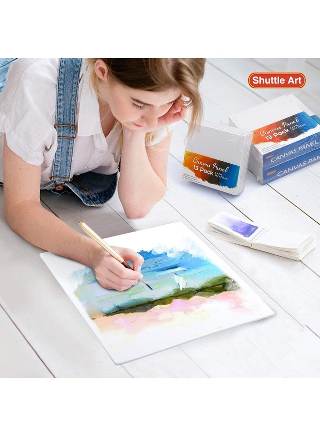 Shuttle Art Painting Canvas Panel 36 Multi Pack 5X7 8X10 9X12 11X14 Inch (9 Pcs Of Each) 100% Cotton Art Canvas Board Primed White Blank Canvas For Kids Adults For Acrylic Oil Painting - Image 5