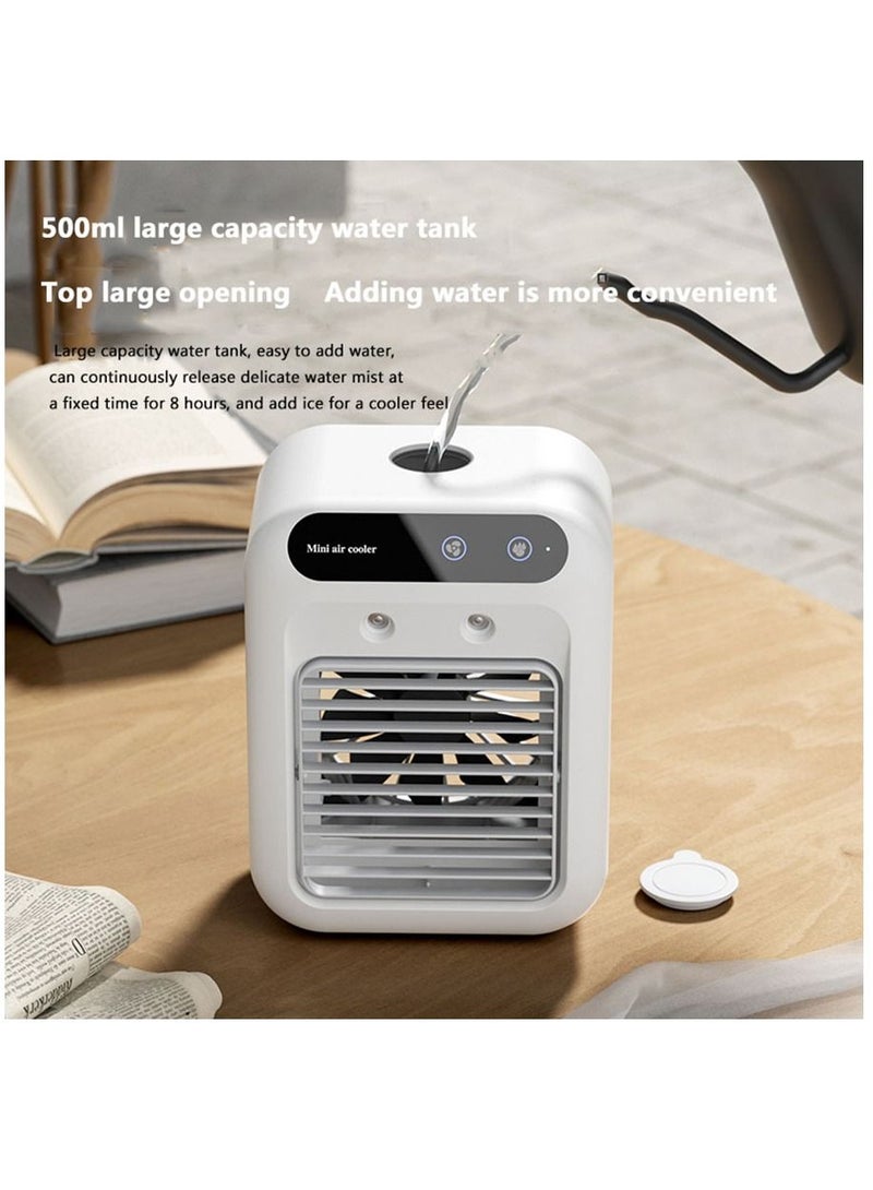 عربست مروحة تكييف هواء صغيرة برذاذ USB صغيرة، مروحة تبريد سطح المكتب، مبرد هواء صغير - Image 2