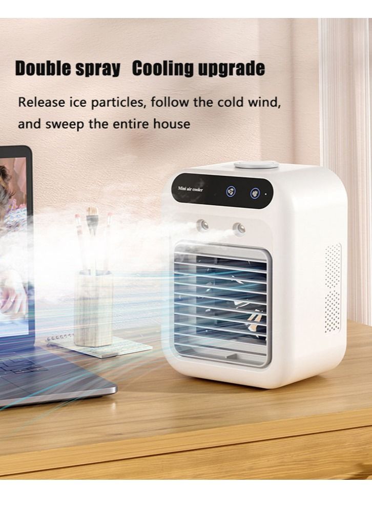 عربست مروحة تكييف هواء صغيرة برذاذ USB صغيرة، مروحة تبريد سطح المكتب، مبرد هواء صغير - Image 5