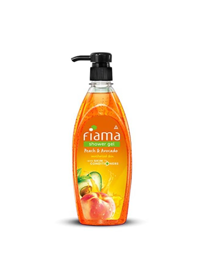 Fiama Shower Gel Peach & Avocado, Body Wash With Skin Conditioners For Soft Moisturised Skin, 500Ml Pump - Image 1