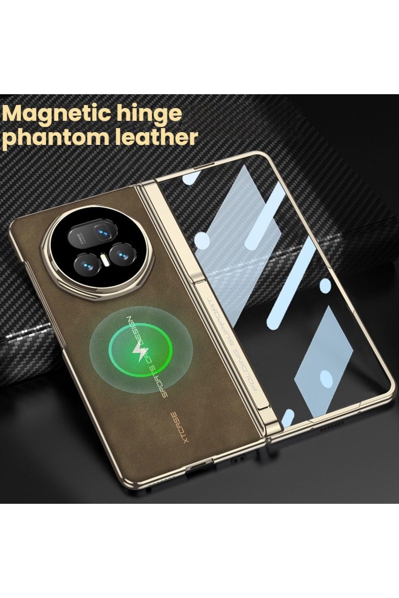 general Compatible with Honor MagicV5 mobile phone case folding protective case magnetic case membrane integrated leather case - Image 2