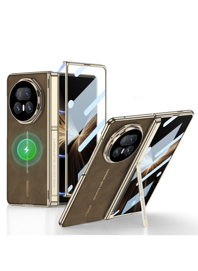 general Compatible with Honor MagicV5 mobile phone case folding protective case magnetic case membrane integrated leather case - Image 1