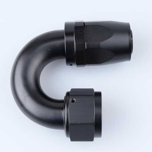 AC PERFORMANCE 16 AN 180 Degree Swivel Hose End Fitting Tight Radius Aluminum Black - Image 3
