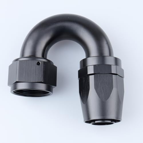 AC PERFORMANCE 16 AN 180 Degree Swivel Hose End Fitting Tight Radius Aluminum Black - Image 1