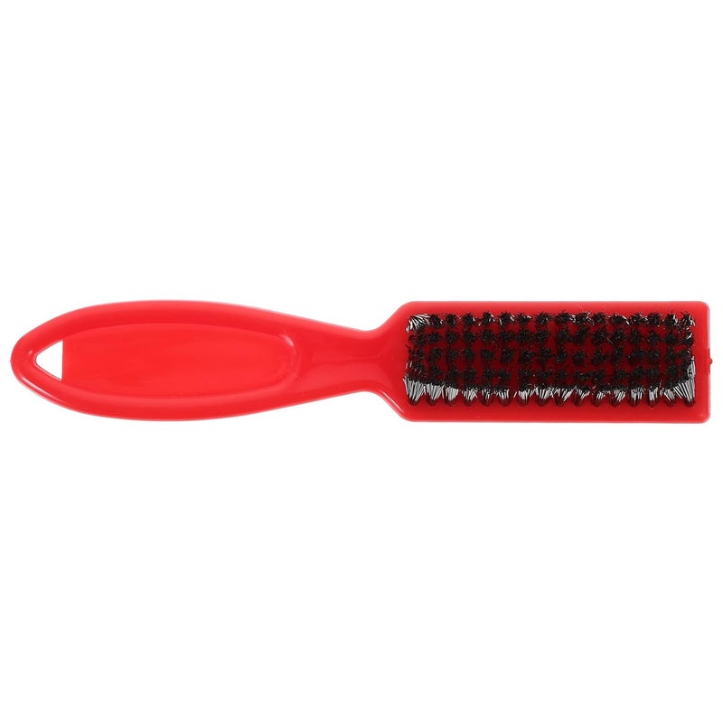 Vintage Men's Facial Hair Brush with Electroplated Handle, Salon Hair Barber Tool, Broken Hair Cleaning Brush for Beard Grooming and Styling - Image 1
