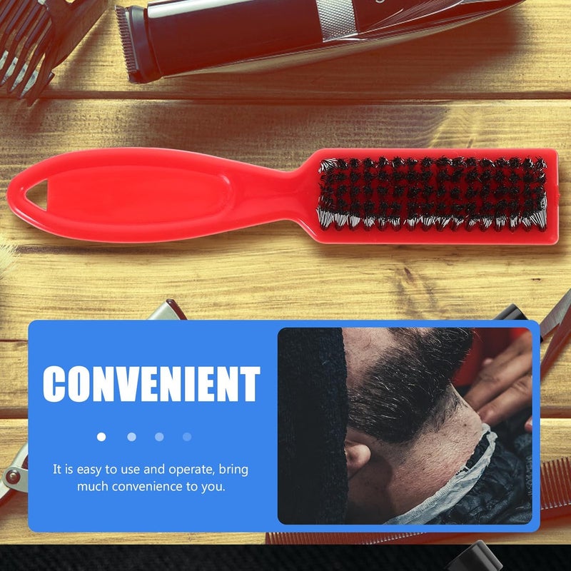 Vintage Men's Facial Hair Brush with Electroplated Handle, Salon Hair Barber Tool, Broken Hair Cleaning Brush for Beard Grooming and Styling - Image 4