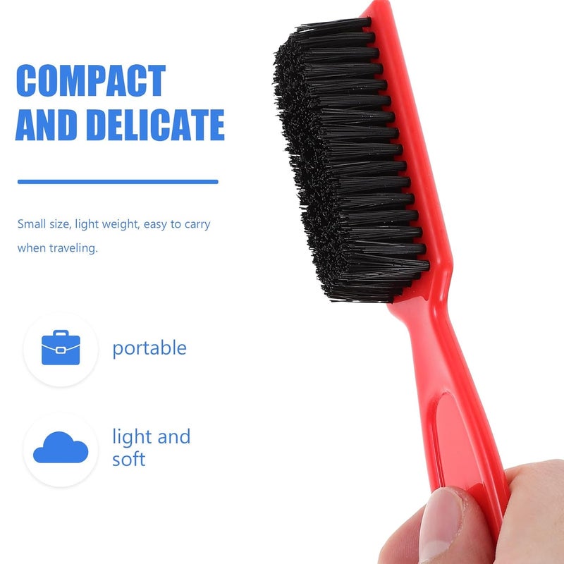 Vintage Men's Facial Hair Brush with Electroplated Handle, Salon Hair Barber Tool, Broken Hair Cleaning Brush for Beard Grooming and Styling - Image 3