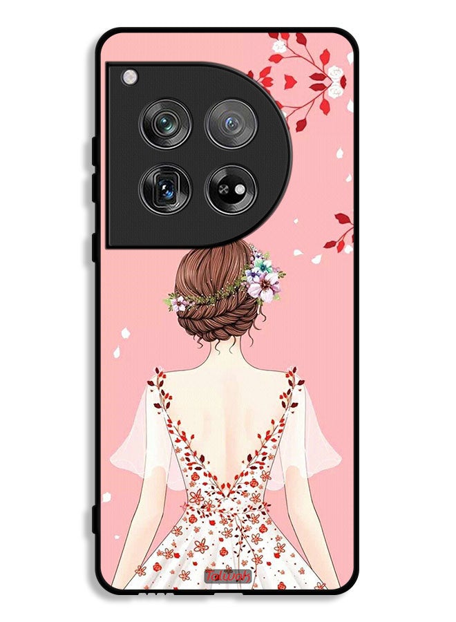 Tolwak OnePlus 12 Protective Case Cover Standing Girl Art - Image 1