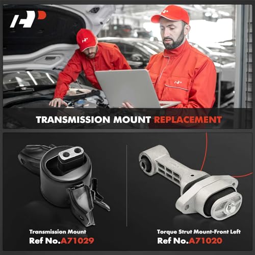 A-Premium Transmission Mount and Torque Strut Mount Kit Compatible with Hyundai Elantra 2011-2016, Accent 2012-2017, Veloster 2012-2016 & Kia Forte, Forte5 2014, Rio 2012-2015, Automatic Transmission - Image 2