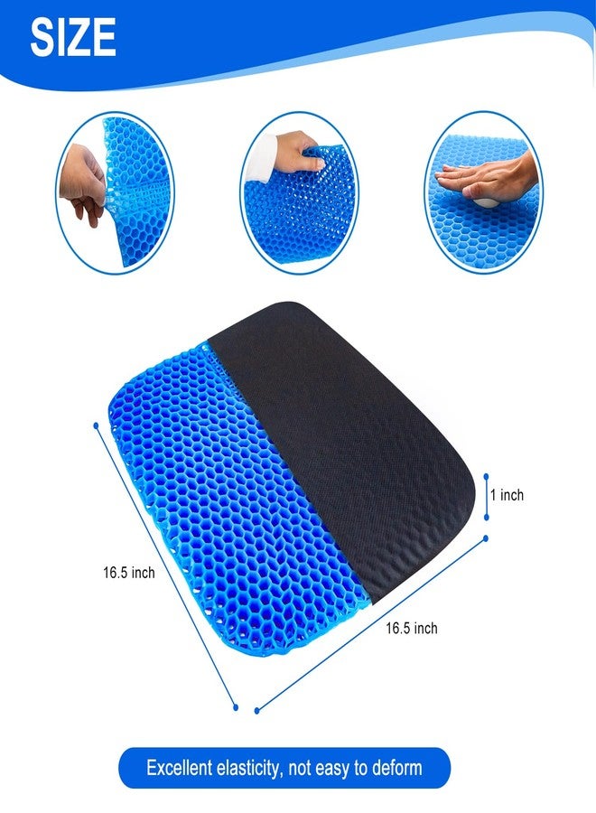 EVEME Large Gel Wheelchair Seat Cushion with Anti-Slip Cover,Relieve Sciatica, Back, Coccyx, Pressure Sore and Ulcer Pain, Refreshing & Ergonomic Chair Cushion for Wheelchair - Image 2