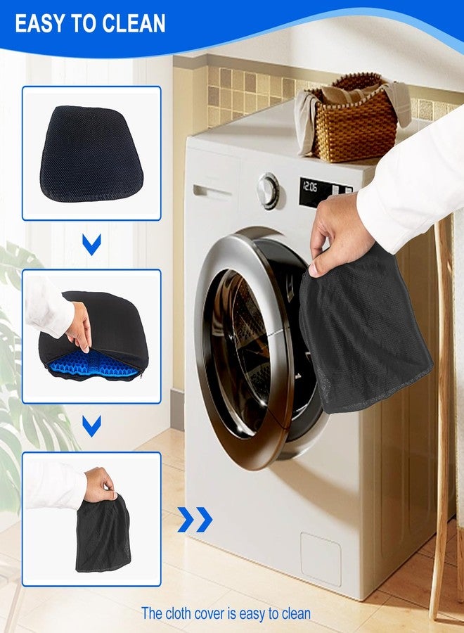 EVEME Large Gel Wheelchair Seat Cushion with Anti-Slip Cover,Relieve Sciatica, Back, Coccyx, Pressure Sore and Ulcer Pain, Refreshing & Ergonomic Chair Cushion for Wheelchair - Image 5