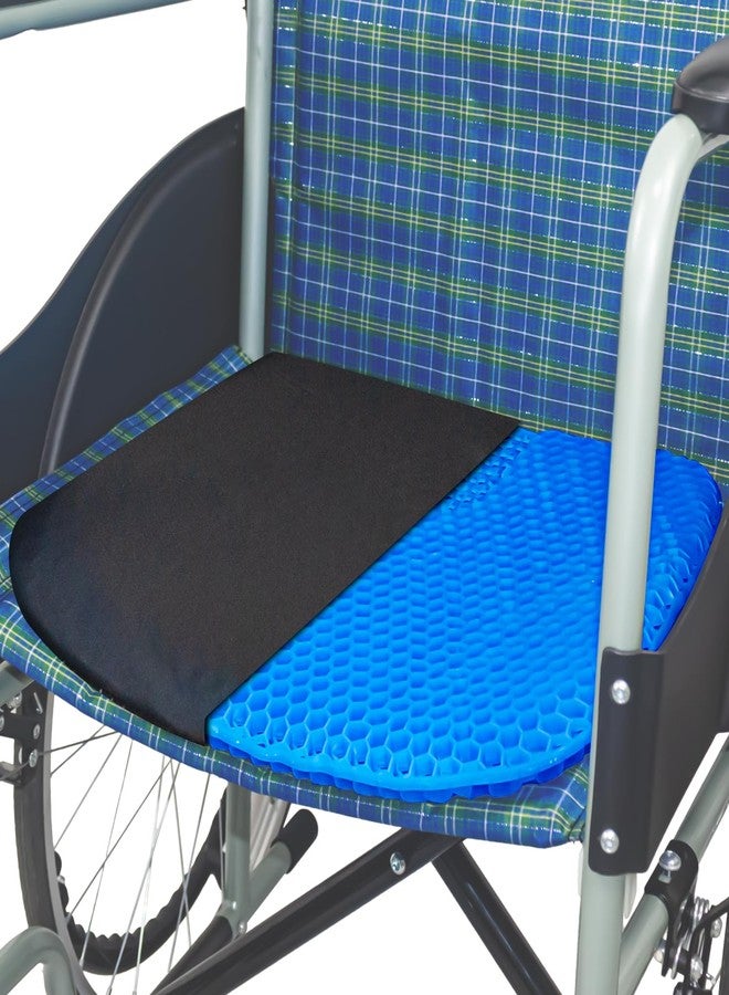 EVEME Large Gel Wheelchair Seat Cushion with Anti-Slip Cover,Relieve Sciatica, Back, Coccyx, Pressure Sore and Ulcer Pain, Refreshing & Ergonomic Chair Cushion for Wheelchair - Image 1