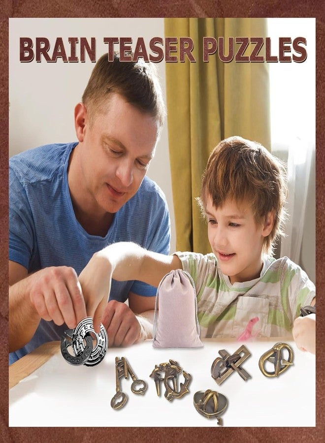 Vihaanta 6 Pcs Metal Puzzle, Metal Puzzles for Adults, Mind Test Unlock Toy, Interlock Challenge Puzzle Game Educational Toy Gift for Boys Girls Teens - Image 5