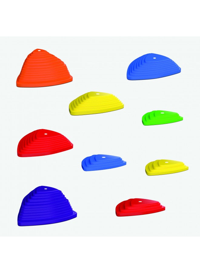 Houseables Houseables Stepping Stones for Kids, Balance Play Stone, Set of 9, Plastic, Balancing Steps, Jumping Rock, Obstacle Course Toys, For Toddler, Children, Indoor, Outdoor, Non-slip Bottom  - Image 4