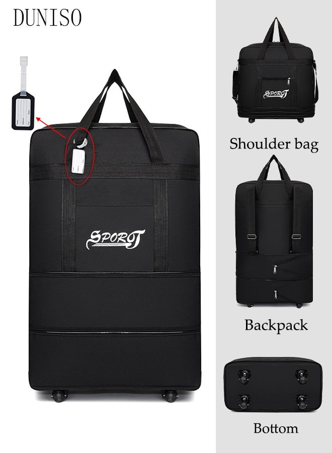 DUNISO Expandable Foldable Luggage Bag Suitcase Collapsible Rolling Travel Luggage Bag Duffel Bag for Men and Women Lightweight Suitcases - Image 3