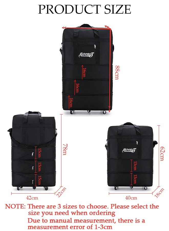 DUNISO Expandable Foldable Luggage Bag Suitcase Collapsible Rolling Travel Luggage Bag Duffel Bag for Men and Women Lightweight Suitcases - Image 4