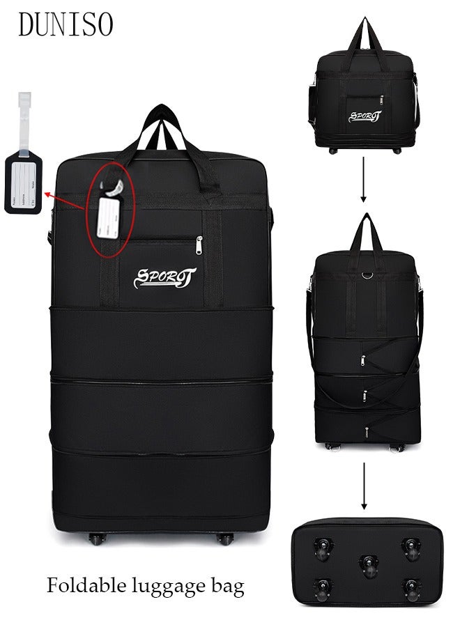 DUNISO Expandable Foldable Luggage Bag Suitcase Collapsible Rolling Travel Luggage Bag Duffel Bag for Men and Women Lightweight Suitcases - Image 1