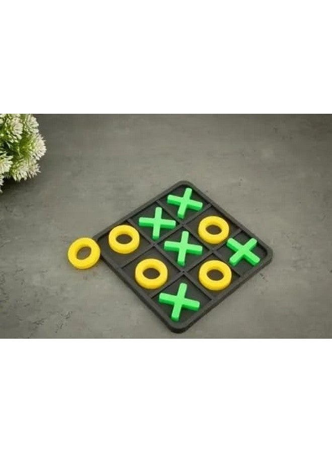 Plus Plastic Tic Tac Toe Game Board with Colourful Pieces, 15 cm x 15 cm - Image 1