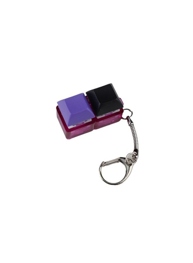 Press Transparent Candy Color 2 Holes 3 Holes 4 Holes Can Be Freely Matched With High Special Black Black Tea Green Axis Keyboard Shaft Experience Device-Color:2 Hole Purple Transparent Blue Shaft Without Lamp  - Image 1