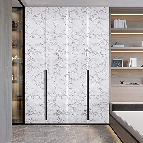 Elton DIY Wall Paper/Wall Sticker Self Adhesive Highlighter Elegant Living Room Bed Room Decoration Interior Exterior Easily Removable Furniture Make Over Cloud Marble(45x500cm) - Image 4