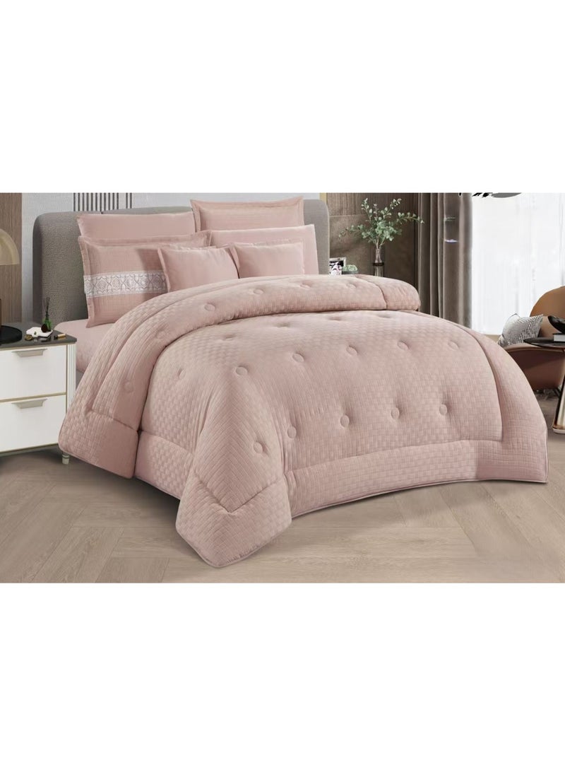 LOVERA King Size Double Duvet Cover Set, Durable Soft Fabric, Modern Pattern, 8 Pieces, 240*260 cm  - Image 1