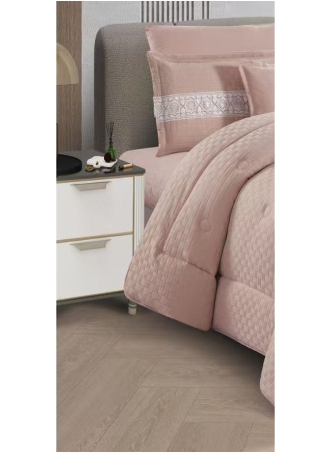 LOVERA King Size Double Duvet Cover Set, Durable Soft Fabric, Modern Pattern, 8 Pieces, 240*260 cm  - Image 2