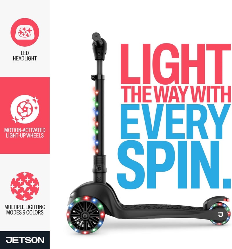 JETSON 8" Wheels LED Light-up Kids Kick Scooter - Image 4