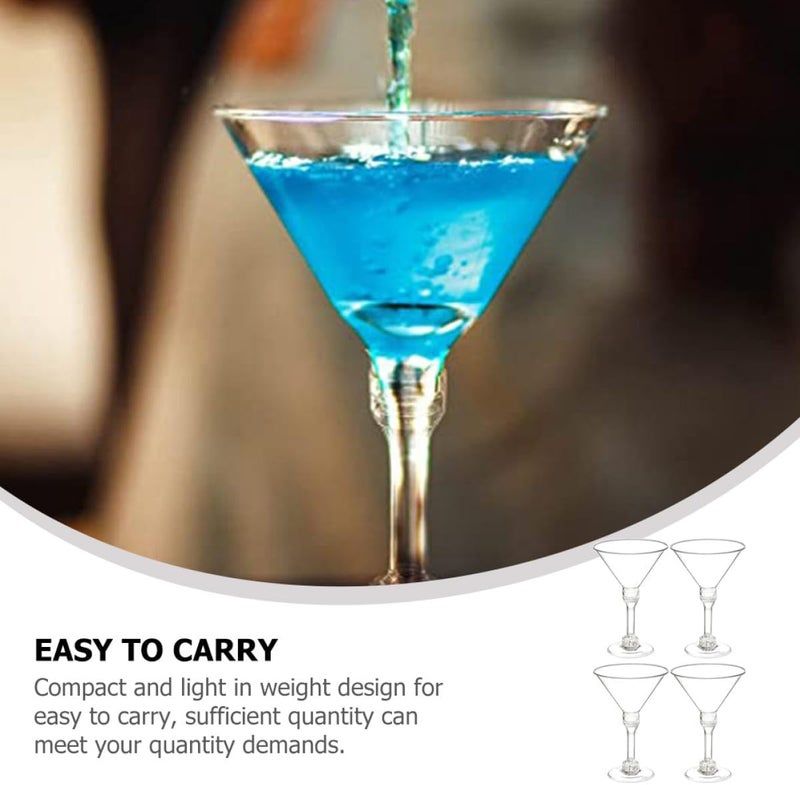 Yardwe Disposable Cocktail Wine Goblets 12pcs Plastic Beverage Cups for Wedding Party, Festival, and Outdoor Use - Image 3