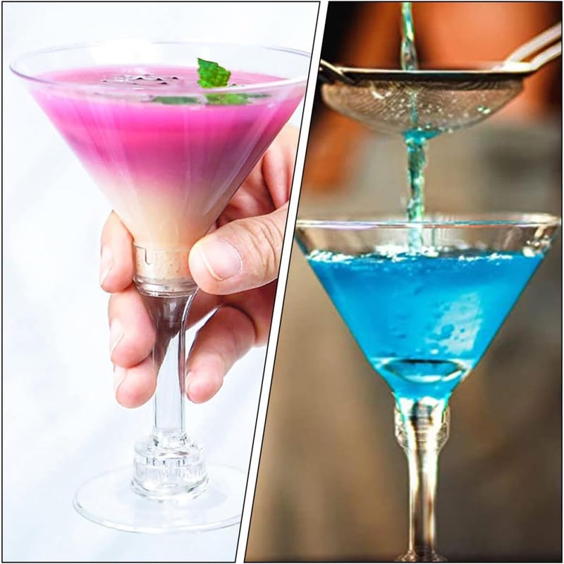 Yardwe Disposable Cocktail Wine Goblets 12pcs Plastic Beverage Cups for Wedding Party, Festival, and Outdoor Use - Image 4