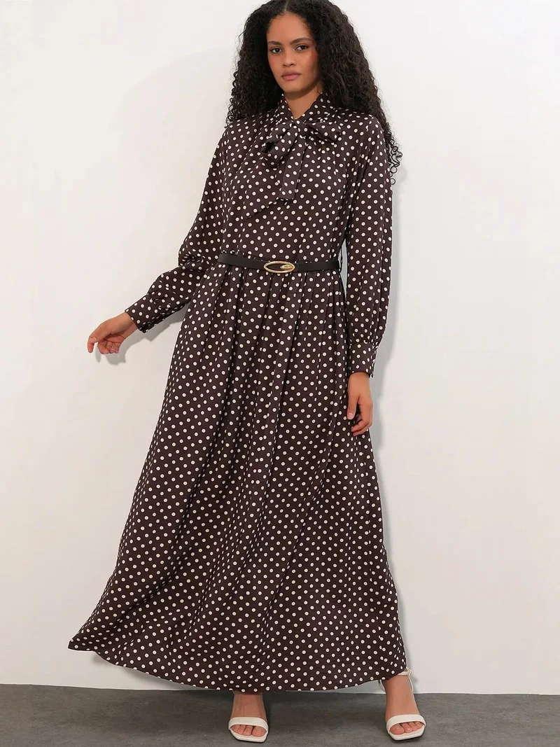 بيغ دارت BDART Polka Dot Maxi Shirt Dress