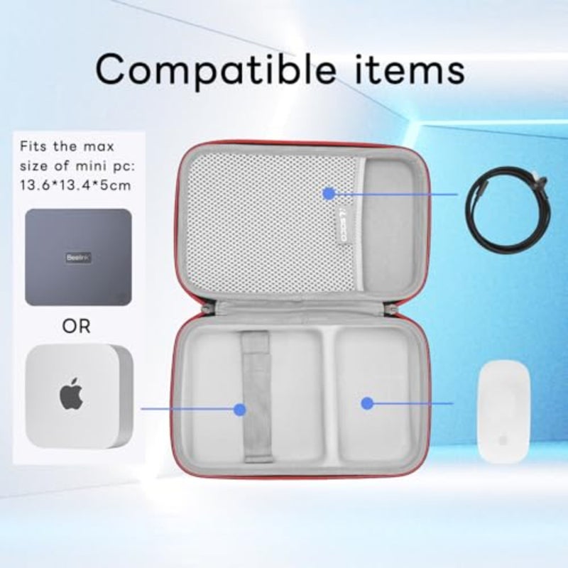 حافظة كمبيوتر لجهاز Apple 2024 Mac Mini M4 Pro/M4 GMKtec K8 Plus/M5 Plus/M7/K9/G2 Plus/G3 Plus Beelink Mini S12 Pro/EQR7/SER5 Pro/EQi12/GTi12 GEEKOM IT13/Air12/A5 Mini PC - Image 4