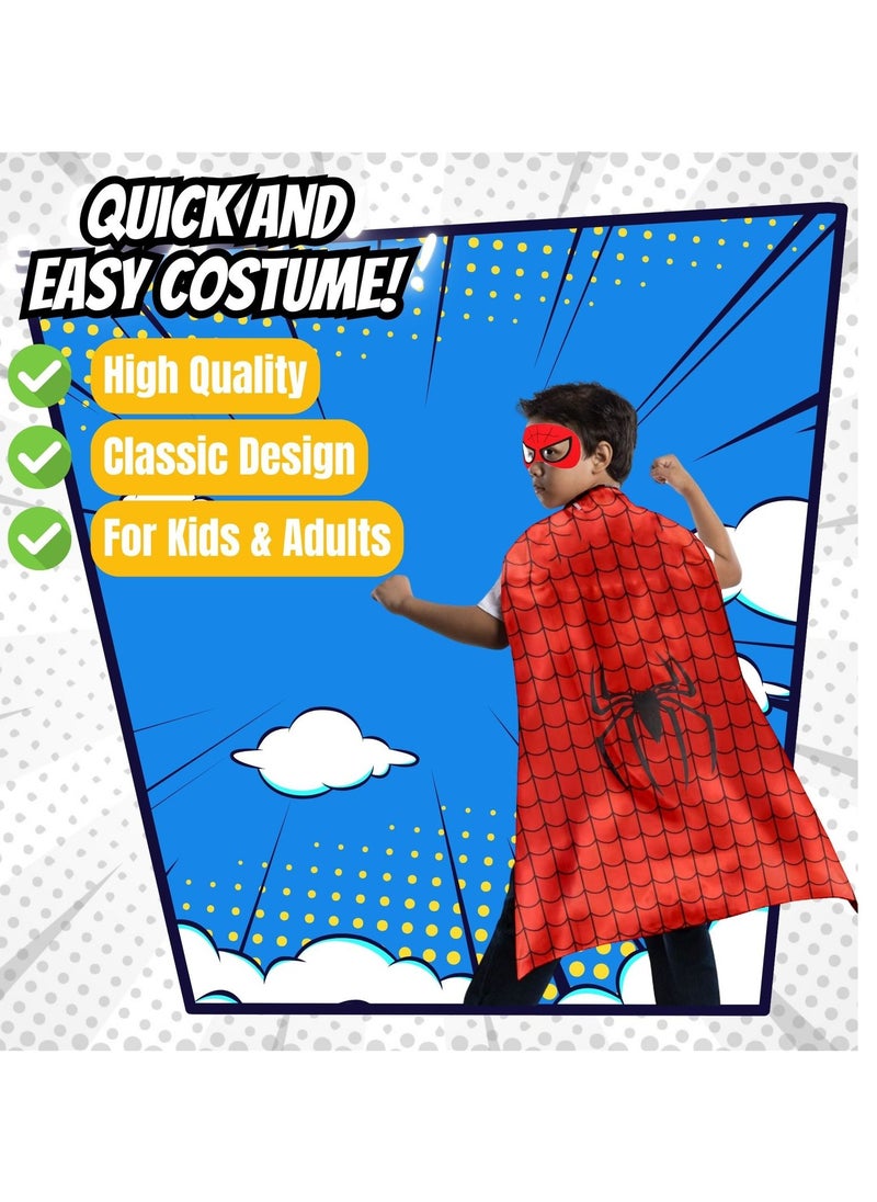 Home Smart Home Smart Super Boy Cape and Mask Set of 4 Pcs Classic Designs for Kids and Adults Party Favor Superhero Costumes For Boys  - Image 4