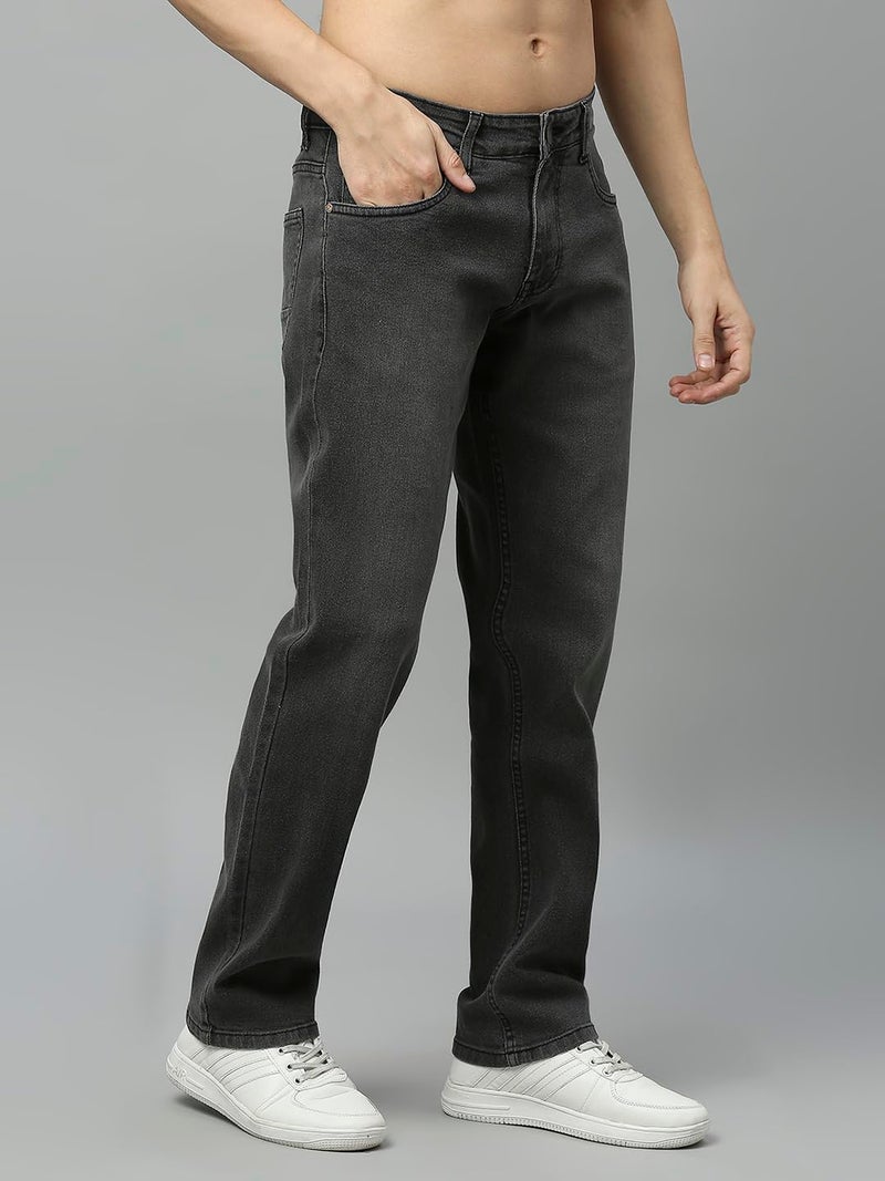 Thomas Scott Mens Mid Rise Clean Look Slim Fit Jeans (TSJ016_Dark Grey, 28) - Image 3
