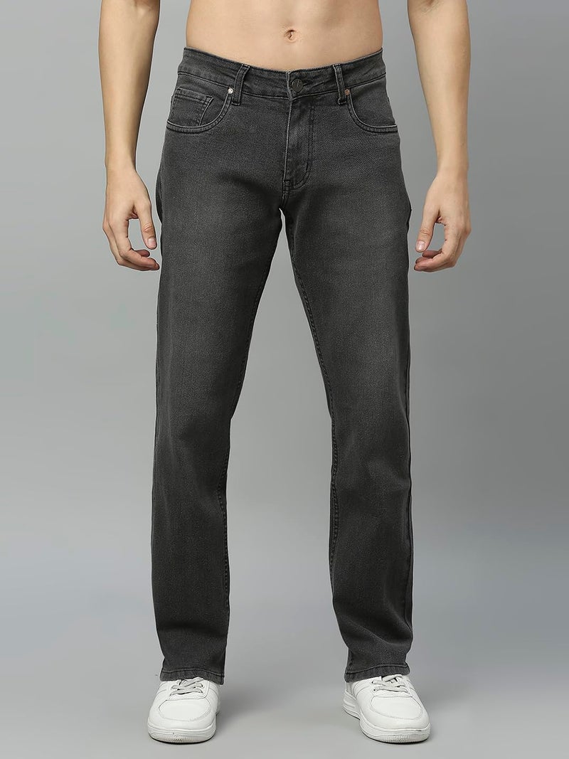 Thomas Scott Mens Mid Rise Clean Look Slim Fit Jeans (TSJ016_Dark Grey, 28) - Image 5