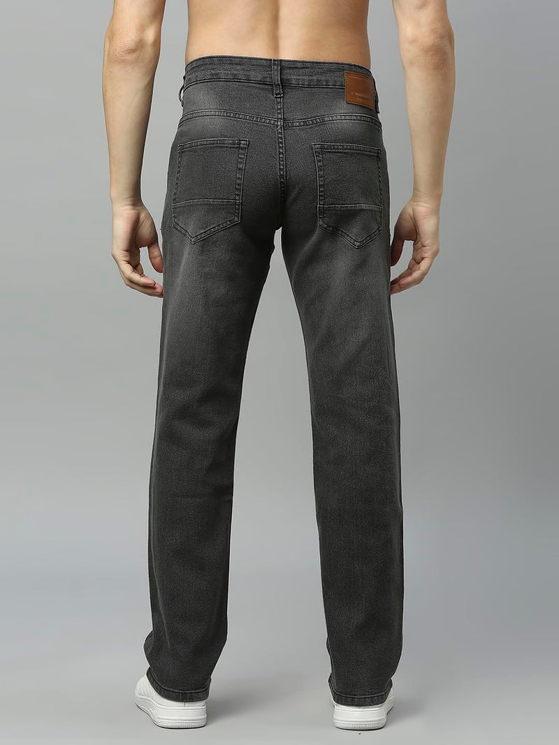 Thomas Scott Mens Mid Rise Clean Look Slim Fit Jeans (TSJ016_Dark Grey, 28) - Image 4