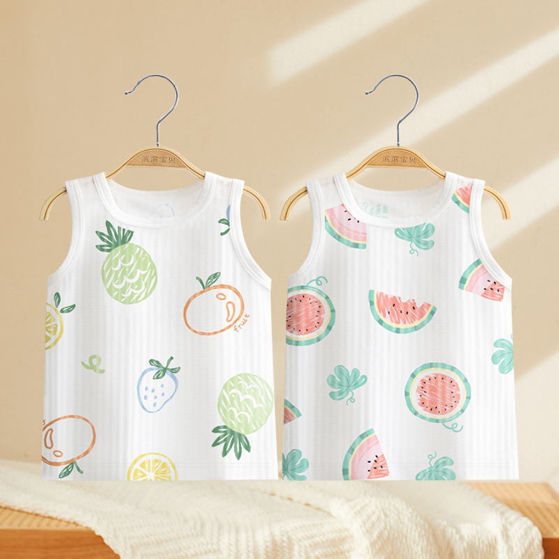 Baby Vest Summer Thin Baby Girl''s Camisole Small Vest Cotton Children''s Sleeveless Inner Wear Boys'' Summer Wear - Image 2