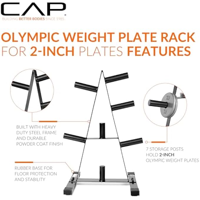 Cap Olympic 2-Inch Plate Rack - Image 4